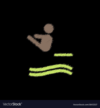 Diver swimmer trampoline springboard sportsman vector image