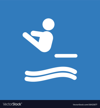 Diver swimmer trampoline springboard sportsman vector image