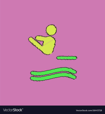 Diver swimmer trampoline springboard sportsman vector image