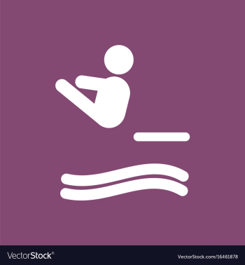 Diver swimmer trampoline springboard sportsman vector image