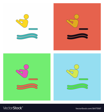 Diver swimmer trampoline springboard sportsman vector image