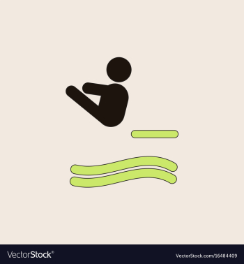 Diver swimmer trampoline springboard sportsman vector image