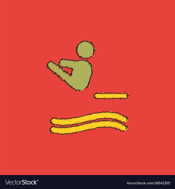 Diver swimmer trampoline springboard sportsman vector image