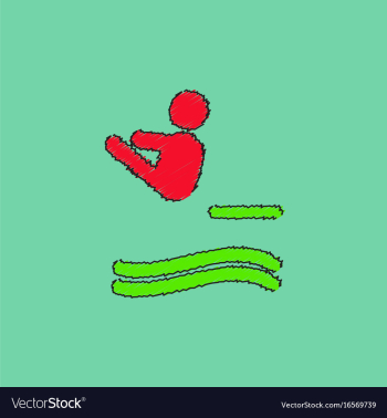 Diver swimmer trampoline springboard sportsman vector image