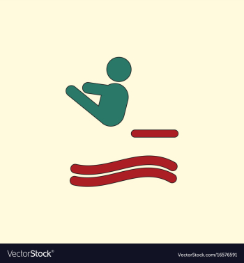 Diver swimmer trampoline springboard sportsman vector image