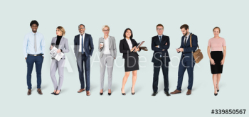 Diverse business people mockup collection