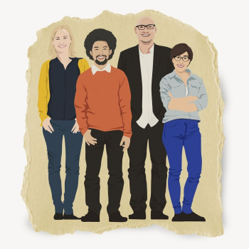 Diverse people, ripped paper collage | Free PSD - rawpixel Diverse people, ripped paper collage | Free PSD - rawpixel