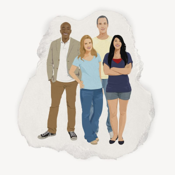 Diverse people, ripped paper collage | Free PSD - rawpixel Diverse people, ripped paper collage | Free PSD - rawpixel