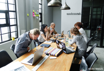 Diverse people working at an office Diverse people working at an office
