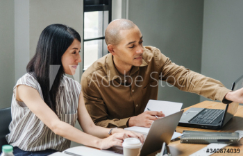 Diverse people working at an office Diverse people working at an office