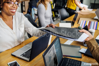 Diverse people working at an office Diverse people working at an office