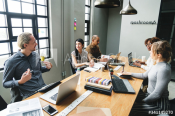 Diverse people working at an office Diverse people working at an office