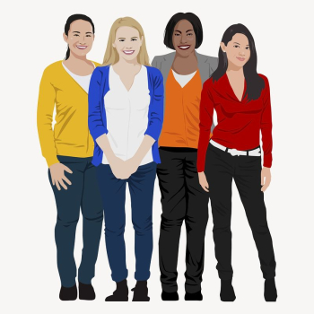 Diverse women illustration psd | Free PSD - rawpixel Diverse women illustration psd | Free PSD - rawpixel