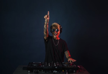 DJ Encouraging Crowd DJ Encouraging Crowd