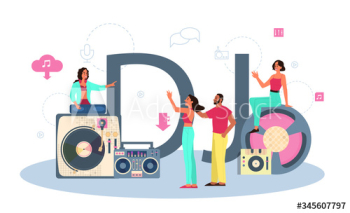 DJ typographic header concept DJ typographic header concept