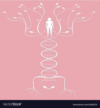 dna tree with female dna tree with female