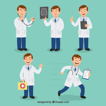 Doctor character set of five Doctor character set of five