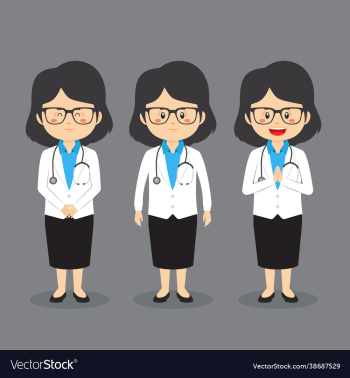 doctor character with various expression doctor character with various expression