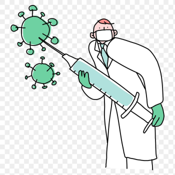 Doctor with vaccine png doodle illustration Doctor with vaccine png doodle illustration