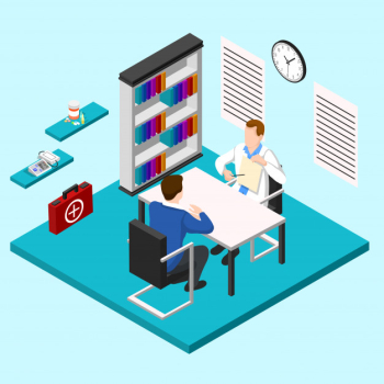 Doctors room isometric composition Free Vector Doctors room isometric composition Free Vector
