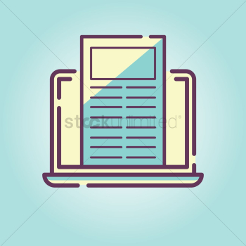 Document with laptop Document with laptop