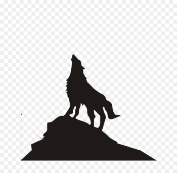 Dog Arctic wolf Dire wolf Eastern wolf Black wolf - Wolf silhouette on the mountain 