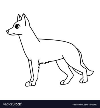 dog cartoon coloring page for kids