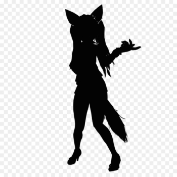 Dog Cat Character Silhouette Font -  