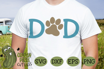 Dog Dad Paw SVG