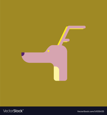 Dog head with horns christmas vector image Dog head with horns christmas vector image