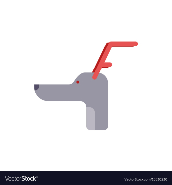 Dog head with horns christmas vector image Dog head with horns christmas vector image