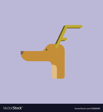 Dog head with horns christmas vector image Dog head with horns christmas vector image