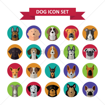 Dog icon set Dog icon set