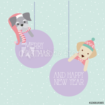 dog merry christmas card dog merry christmas card