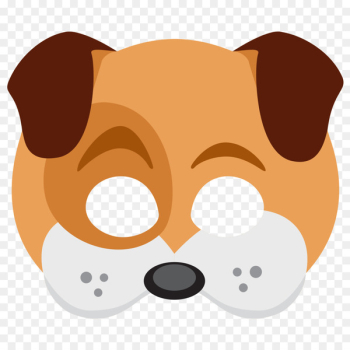 Dog Puppy Sticker Mask - masquerade Dog Puppy Sticker Mask - masquerade