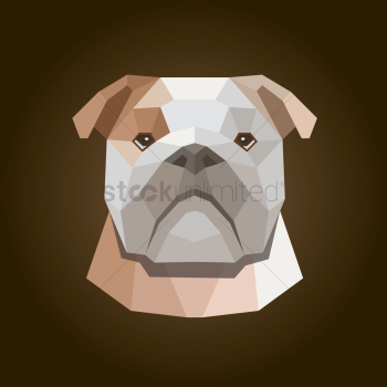 Dog with faceted design Dog with faceted design