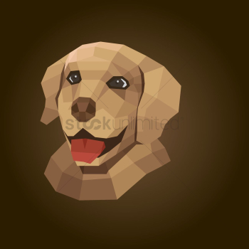 Dog with faceted design Dog with faceted design