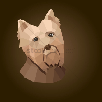 Dog with faceted design Dog with faceted design