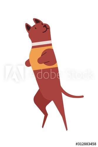 Dog with missing legs flat vector illustration Dog with missing legs flat vector illustration