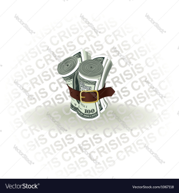 Dollar Crisis vector image Dollar Crisis vector image