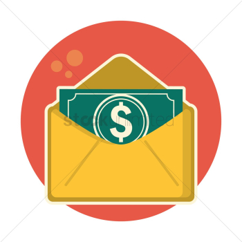 Dollar in envelope Dollar in envelope