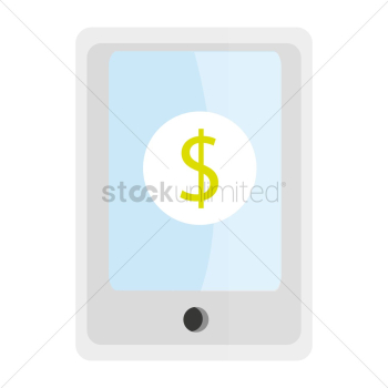 Dollar sign on mobile Dollar sign on mobile