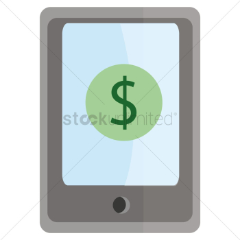 Dollar sign on mobile Dollar sign on mobile