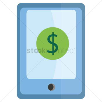 Dollar sign on mobile Dollar sign on mobile