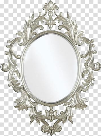 Dollhouse, oval gray metal framed frame transparent background PNG clipart