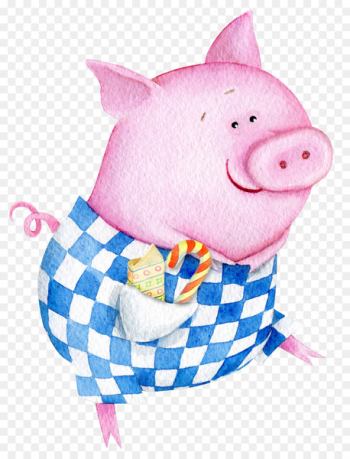 Domestic pig Birthday Greeting card Illustration - Cartoon pig 