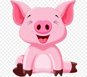 Domestic pig Cartoon Clip art - Pink pig Domestic pig Cartoon Clip art - Pink pig