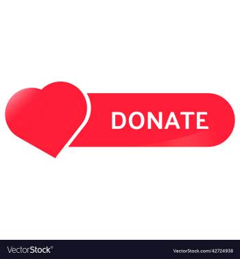 donate button with love red color