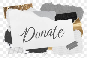 Donate png word sticker typography, | Free PNG - rawpixel