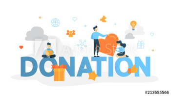 Donation concept illustration Donation concept illustration